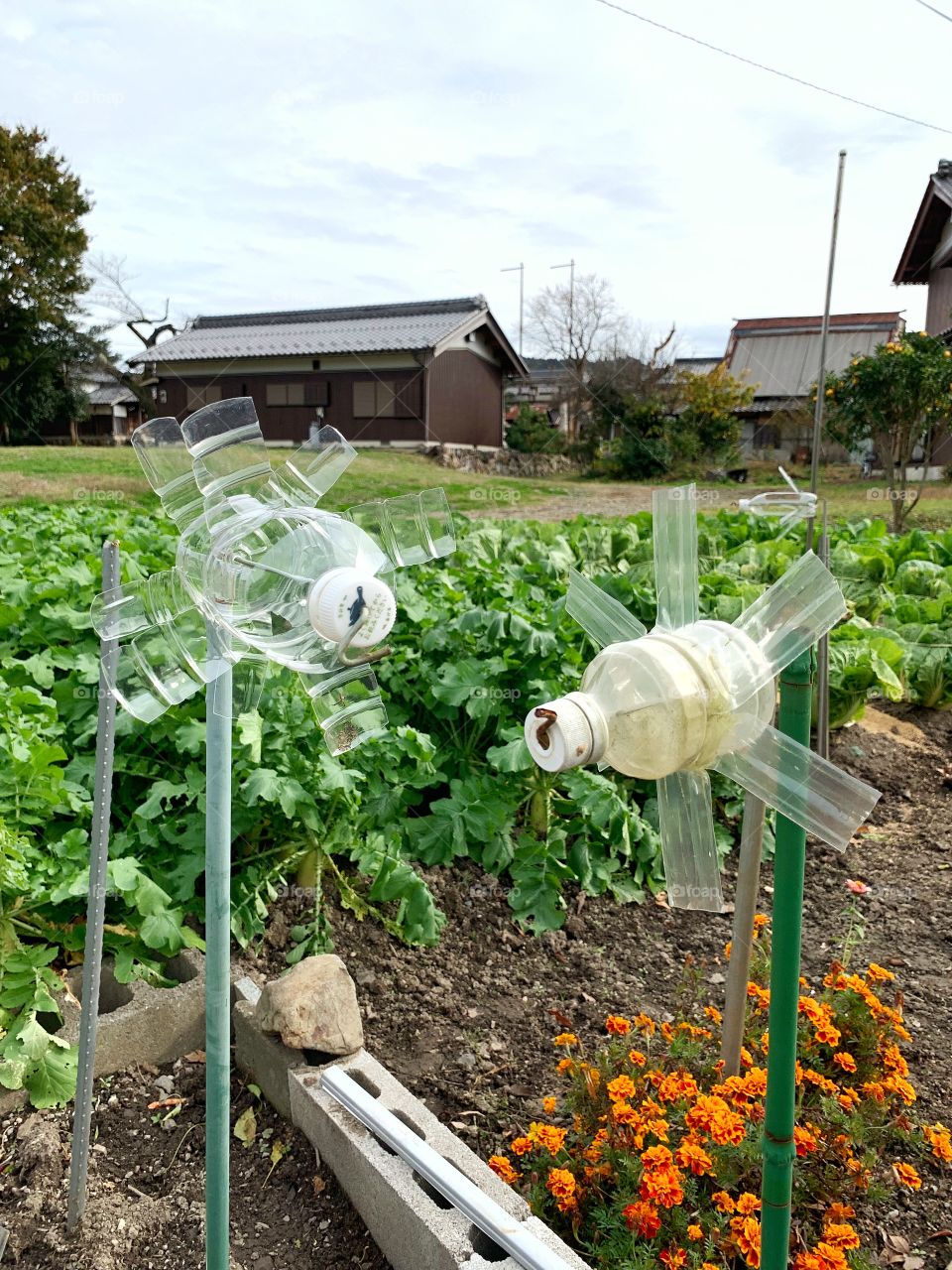 Handmade plastic windmill