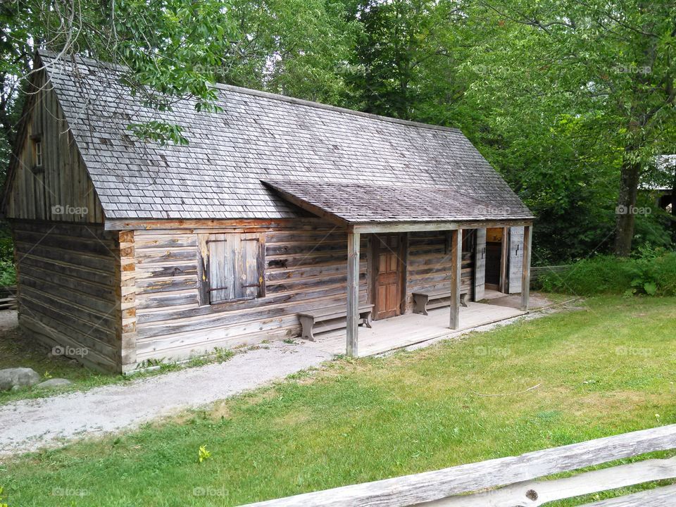 Log Cabin. Very old log cabin in Northern Michigan