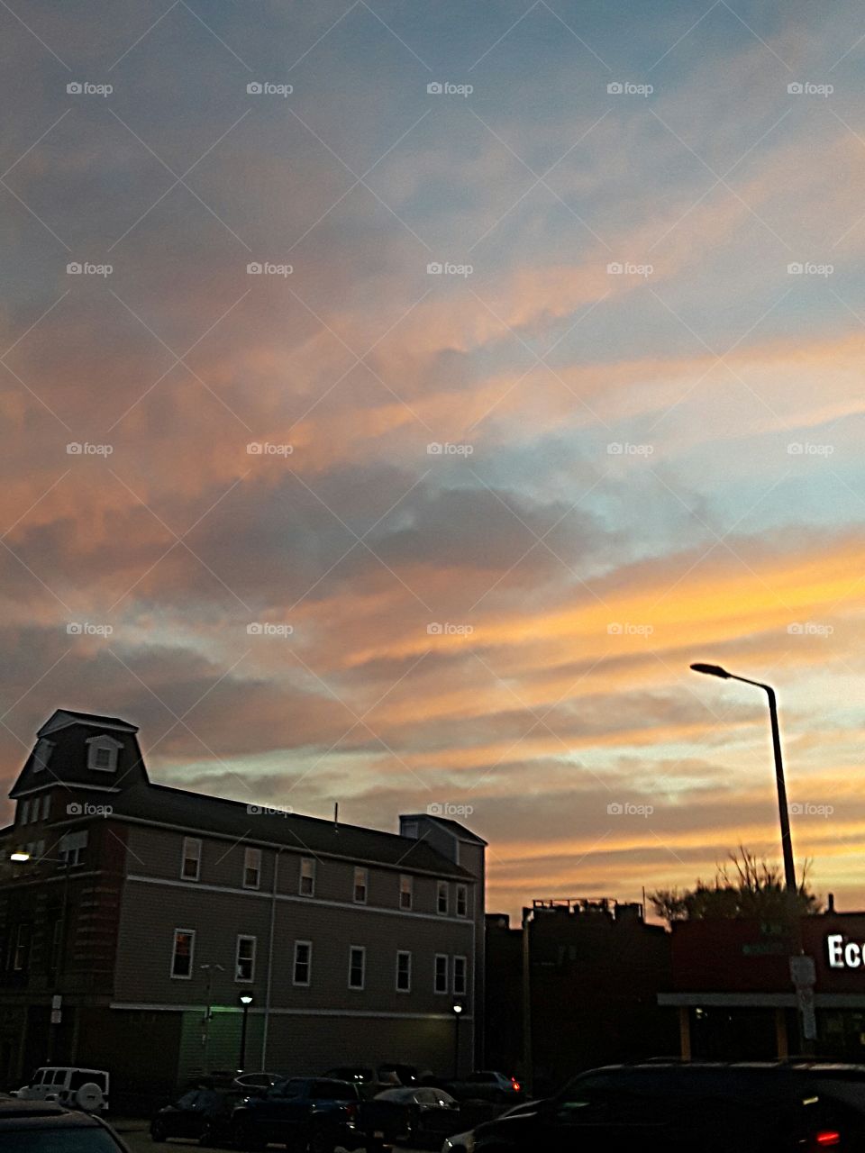 Fiery Pastel Skies over South Boston...