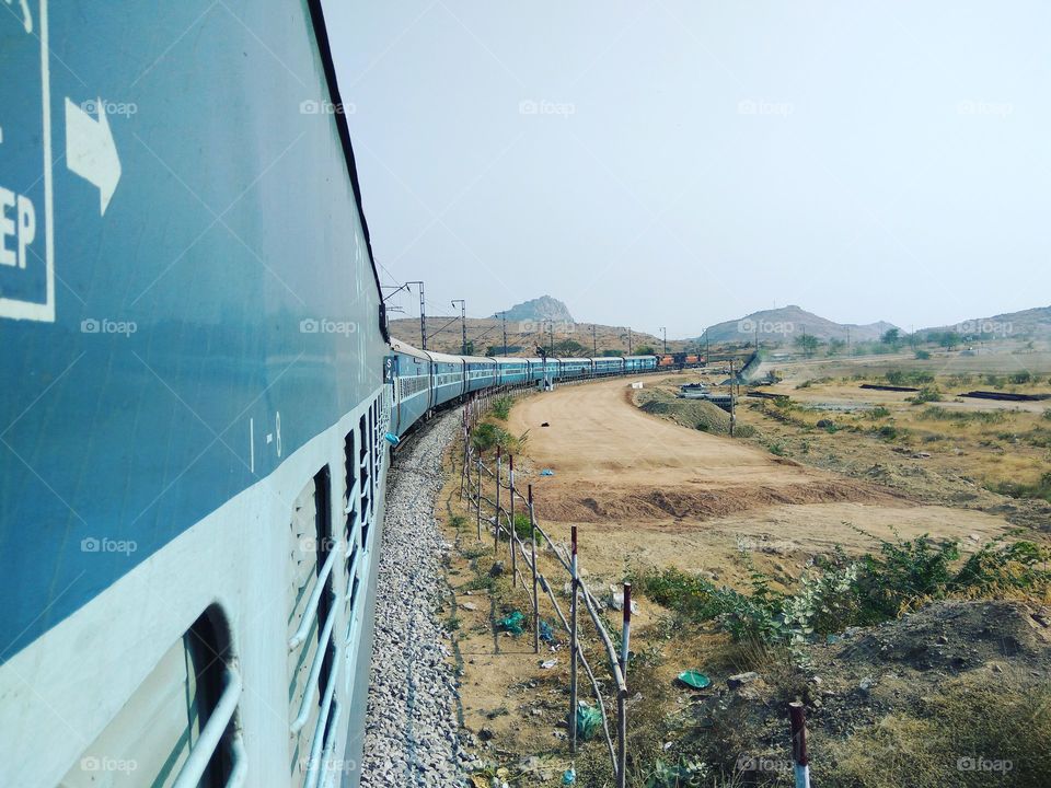 Indian Railway on it way towards it's destination