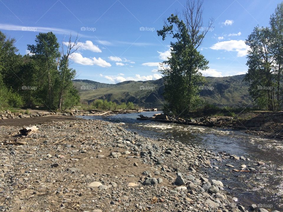 Hiking near a beautiful Kamloops river 