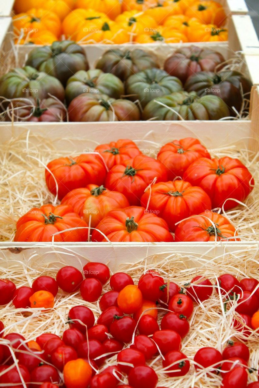 Tomatoes in a French market