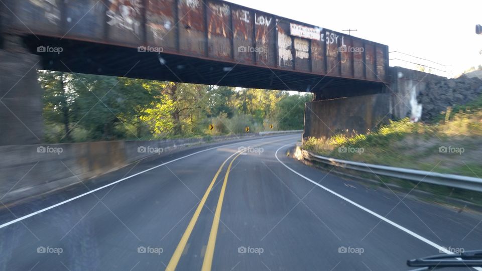 driving under rail road bridge