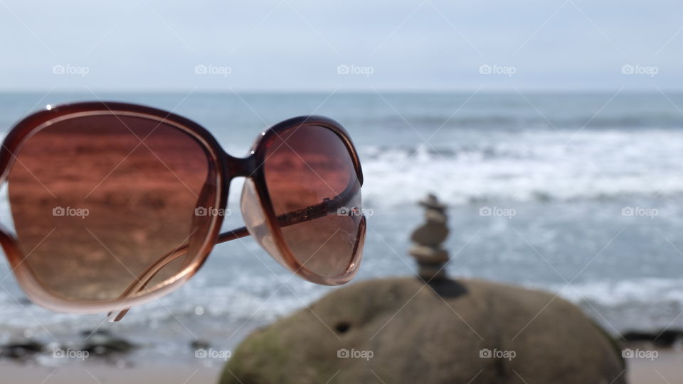 Sunglasses on the beach