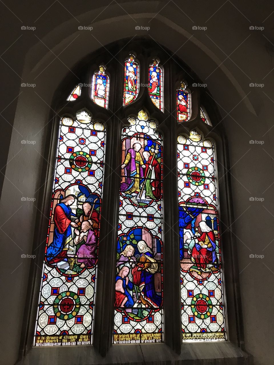 A most engaging stain glasses window to be found in All Saints Church, East Budleigh.
