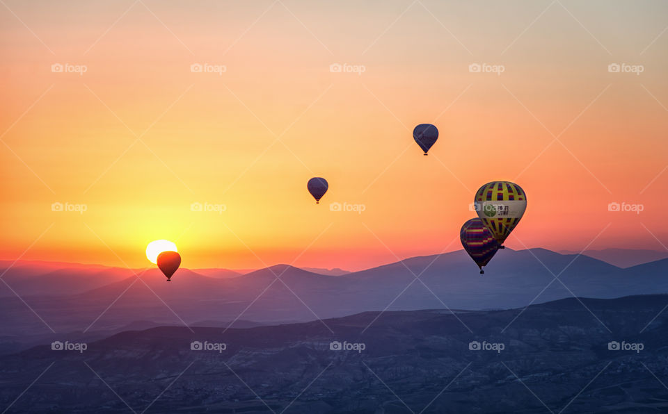 sunrise in cappadocia