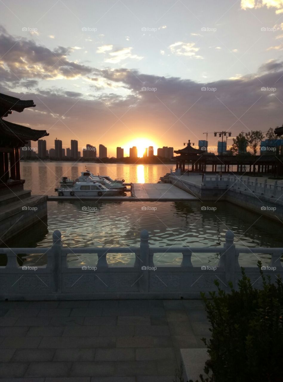 Water, Sunset, Dawn, No Person, Dusk