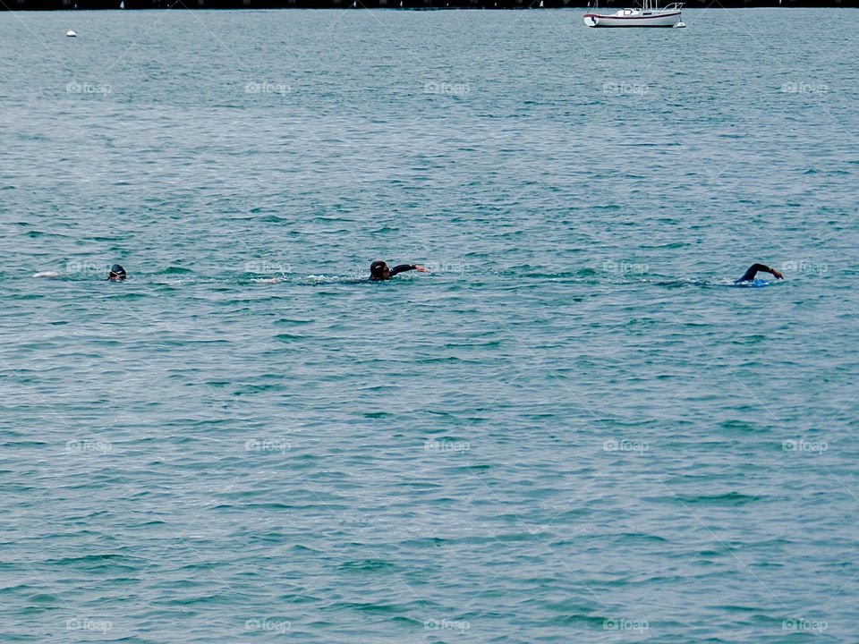 Swimming in the ocean