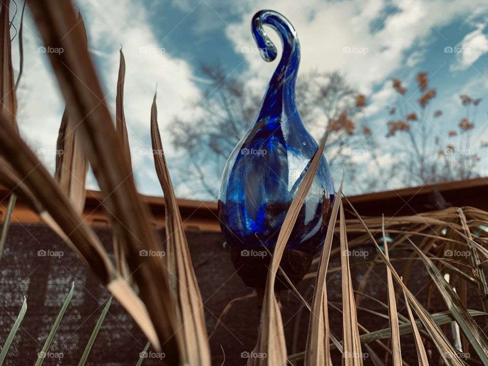 This summer’s solar lights are too beautiful to put away, but soon it will be too cold to keep them outdoors. The blue glass is so gorgeous, though!