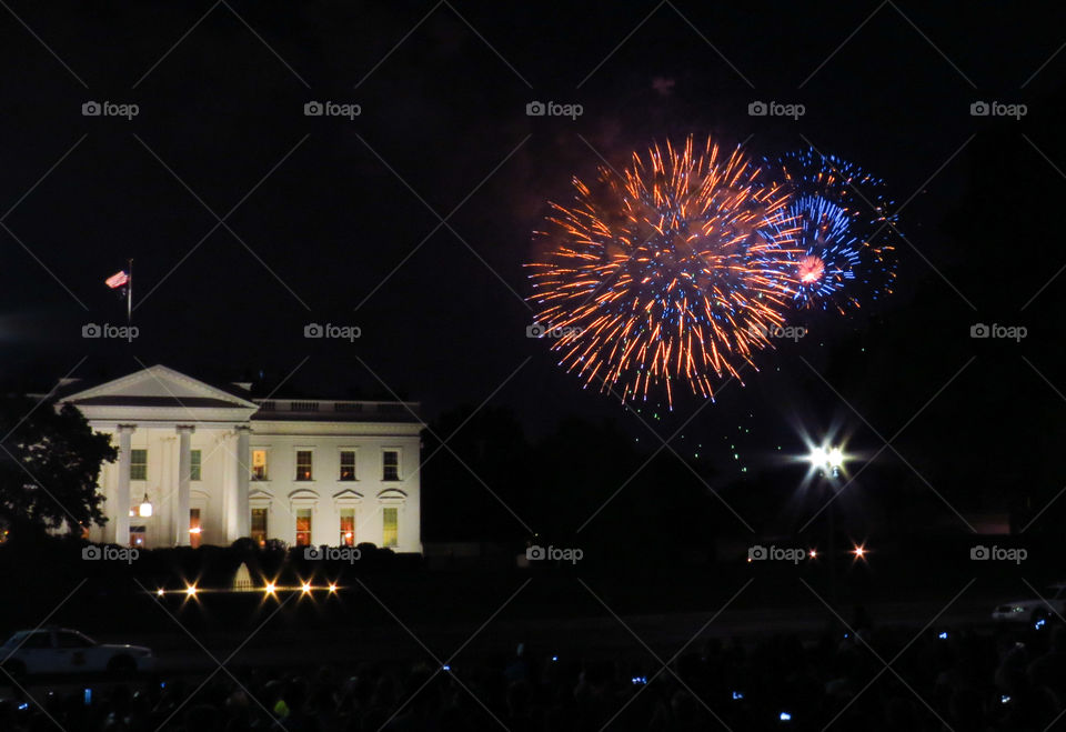 Fireworks at The White House in Washington, DC