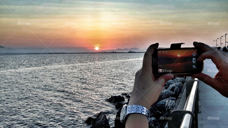 Sunset in Cagliari, Sardinia, Italy