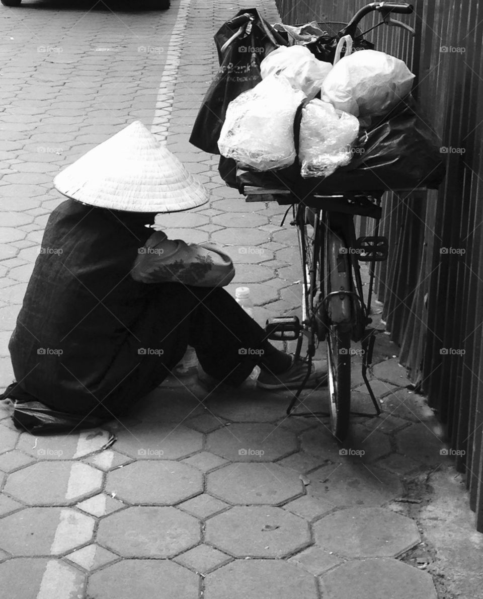 Hanoi street trader