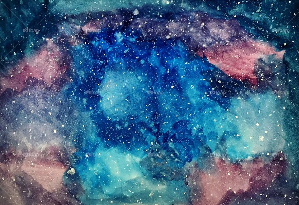 Galaxy in Watercolors 