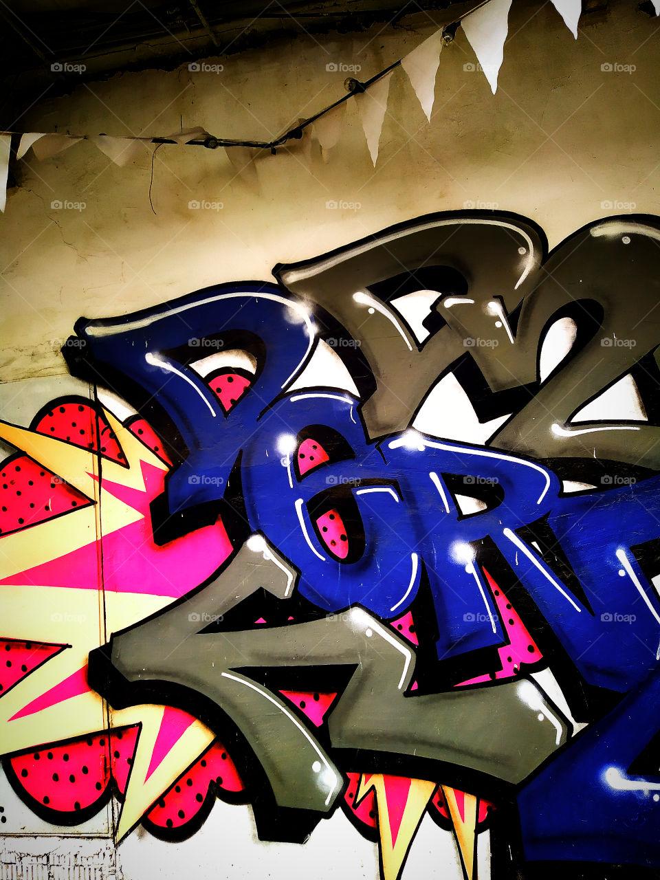 Graffiti multicolored unusual 3d