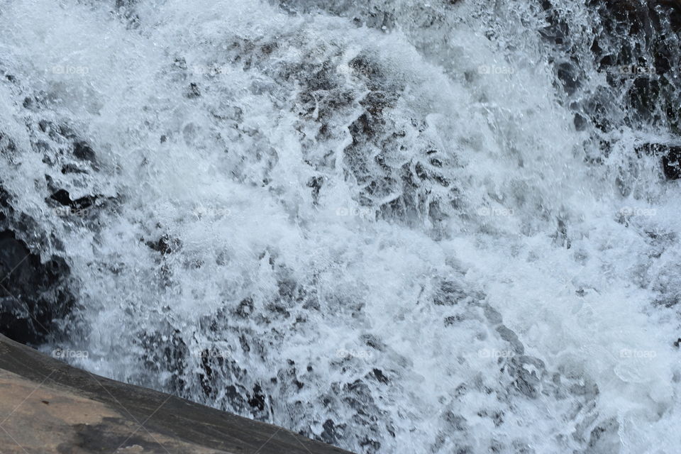 Rapids created on to of a Waterfall