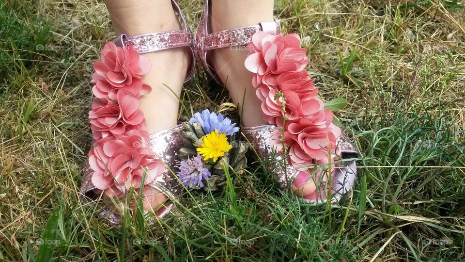 Floral sandals/ /summer feet