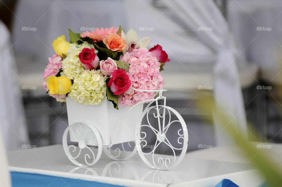 Decorated carriage with Flowers lighthearted