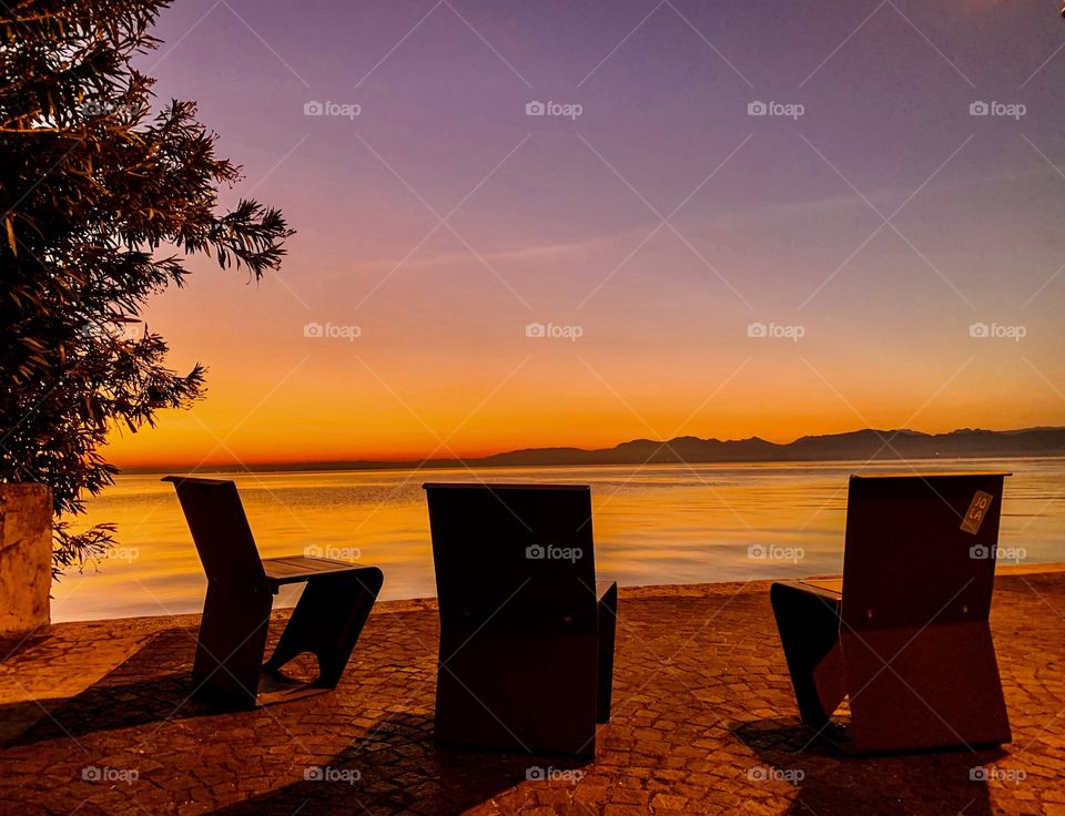 Sitting on the lake Lazise