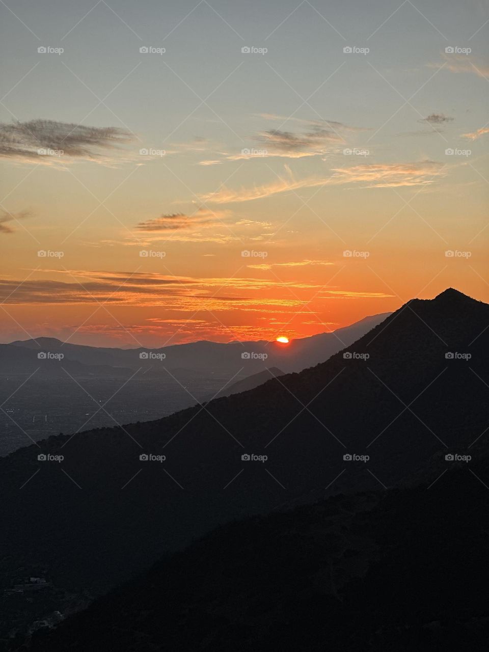 Sunset en la montaña