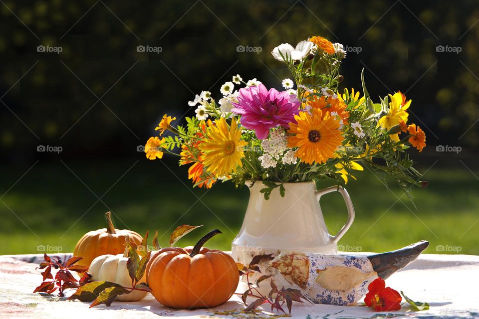 Bouquet of flowers in a vase