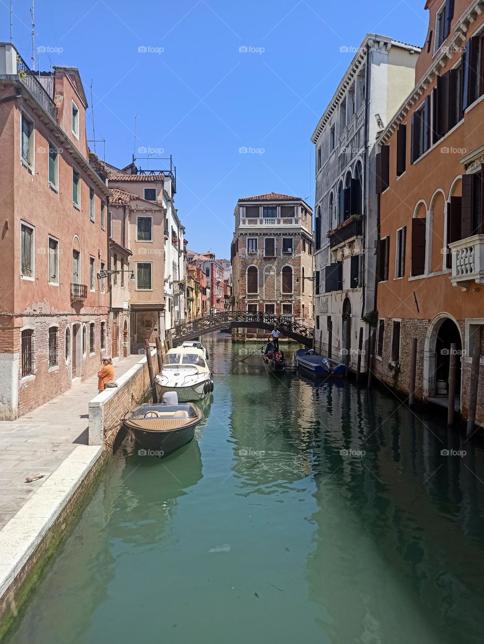 Venice, Gondolas, gondoliers, summer,