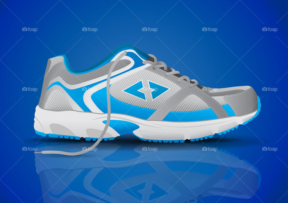 Running sports shoes sneakers illustration