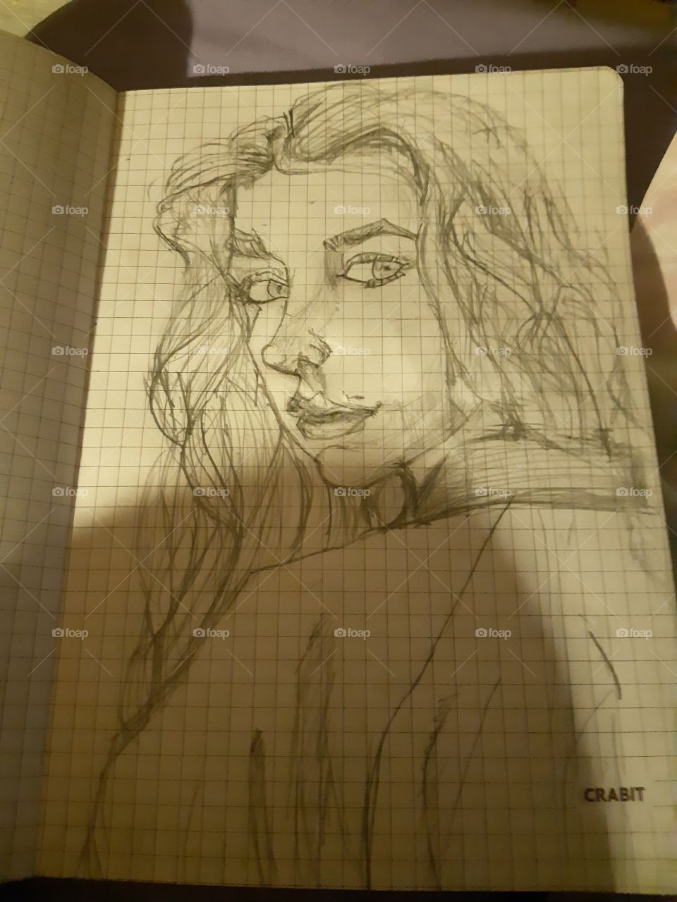 My self-drawing portrait
