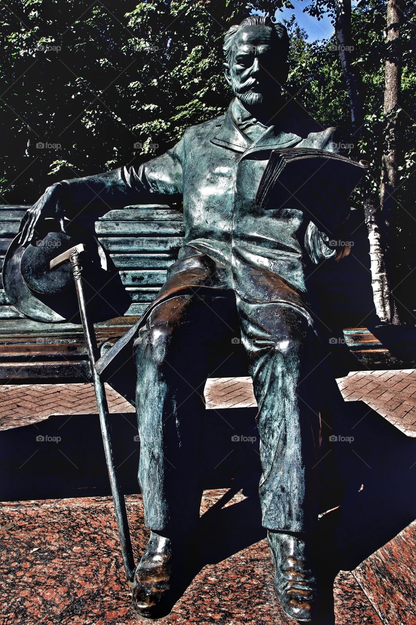 sculpture of famous Russian composer Tchaikovsky