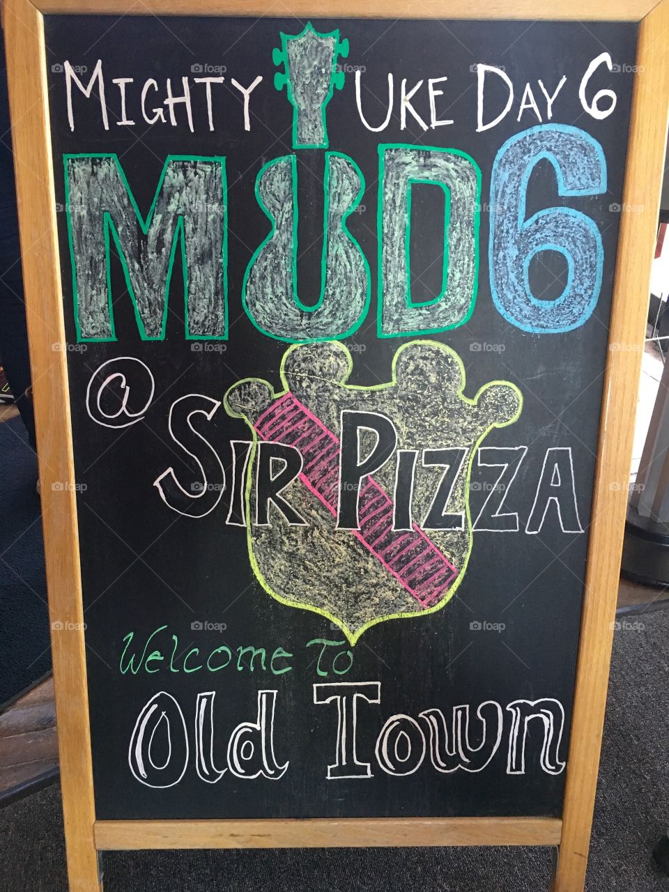 Text written on chalkboard