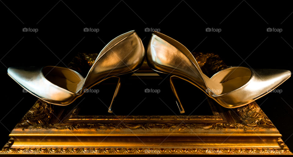 Golden shoes