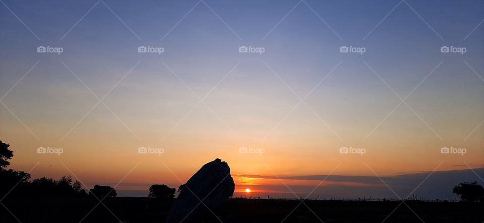 The beautiful sunset