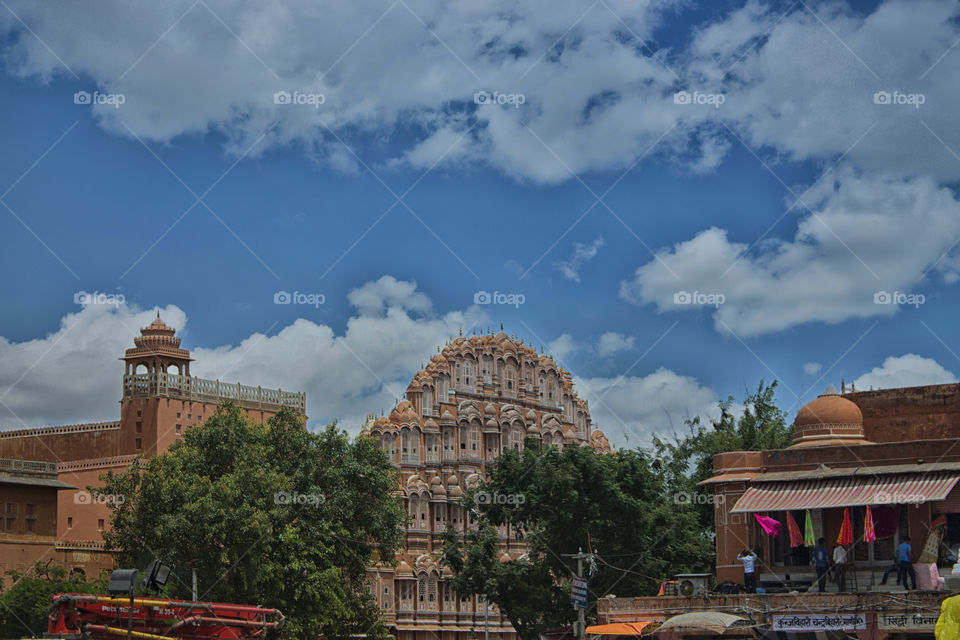 hawa mahal look like patterns at jaipur , india