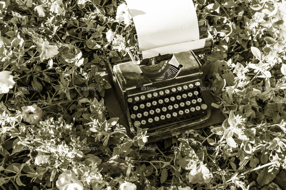 Old typewriter for writers
