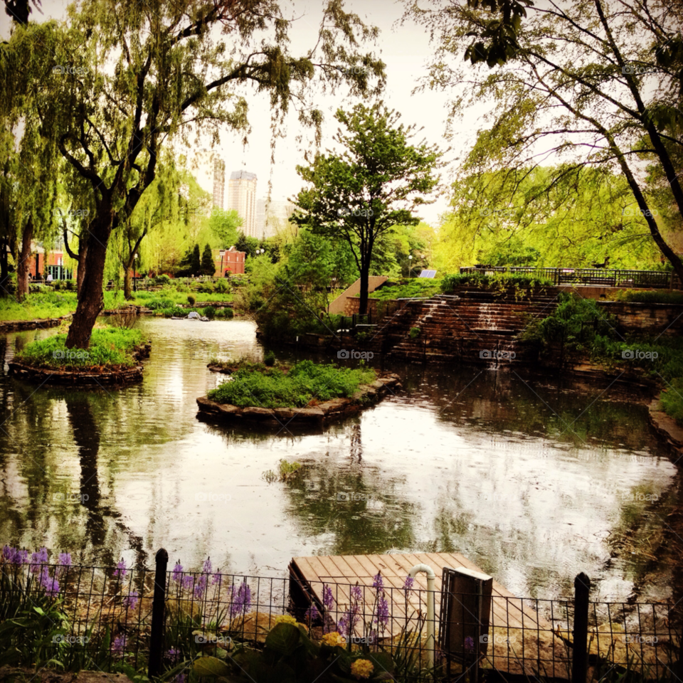 green flowers trees urban by proxyuid