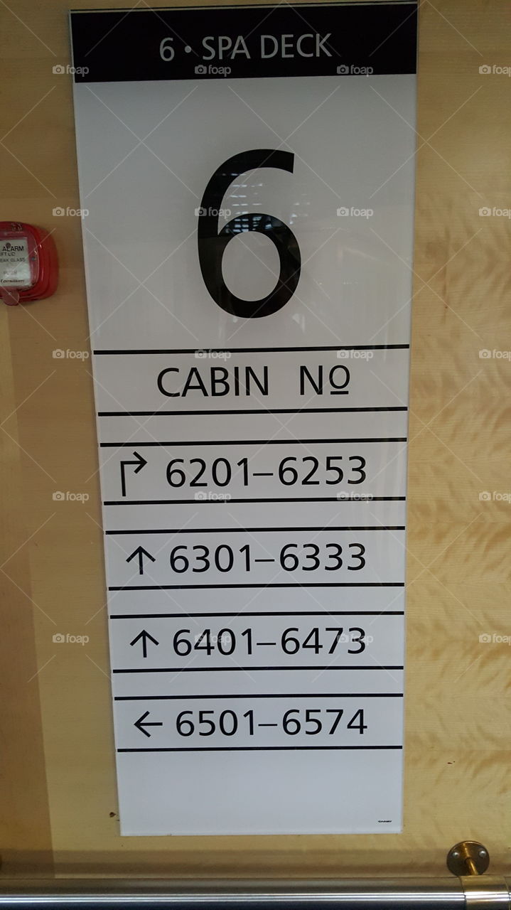 cabbin number sign