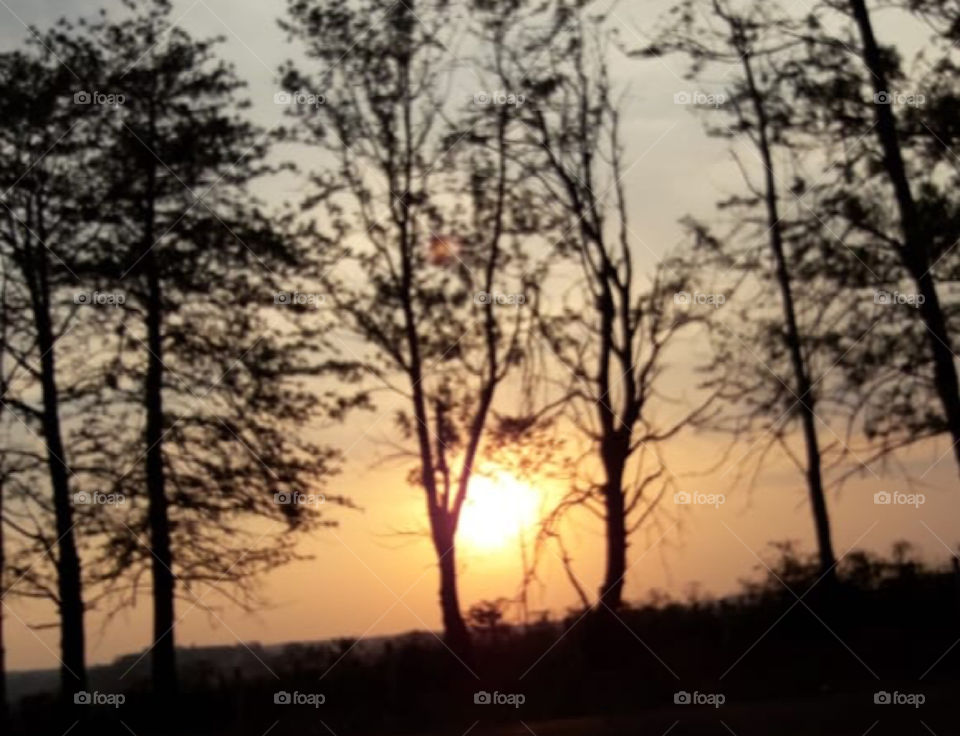 Sunset view during the trip