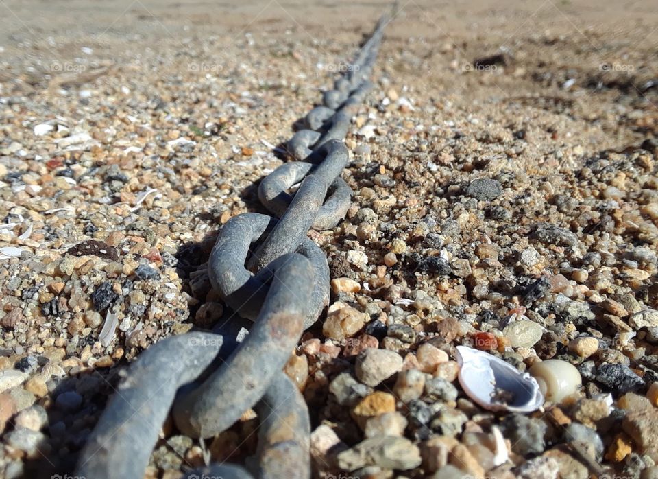 Chains in sand 