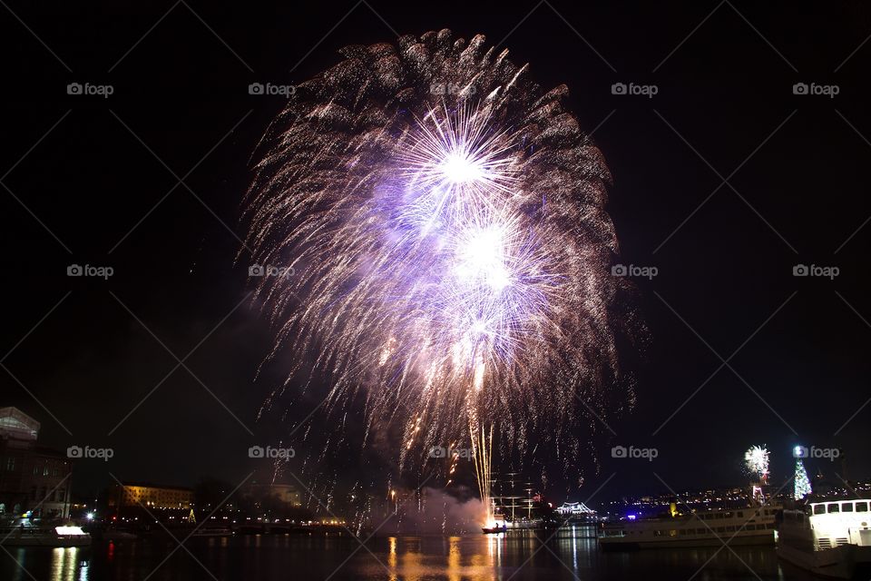 Happy New Year fireworks, 
Stockholm, Sweden