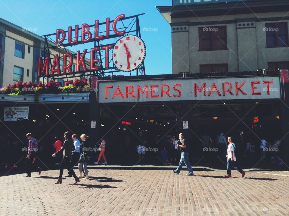 Pike Place Market . Seattle, WA famous Pike Place Farmers Market 