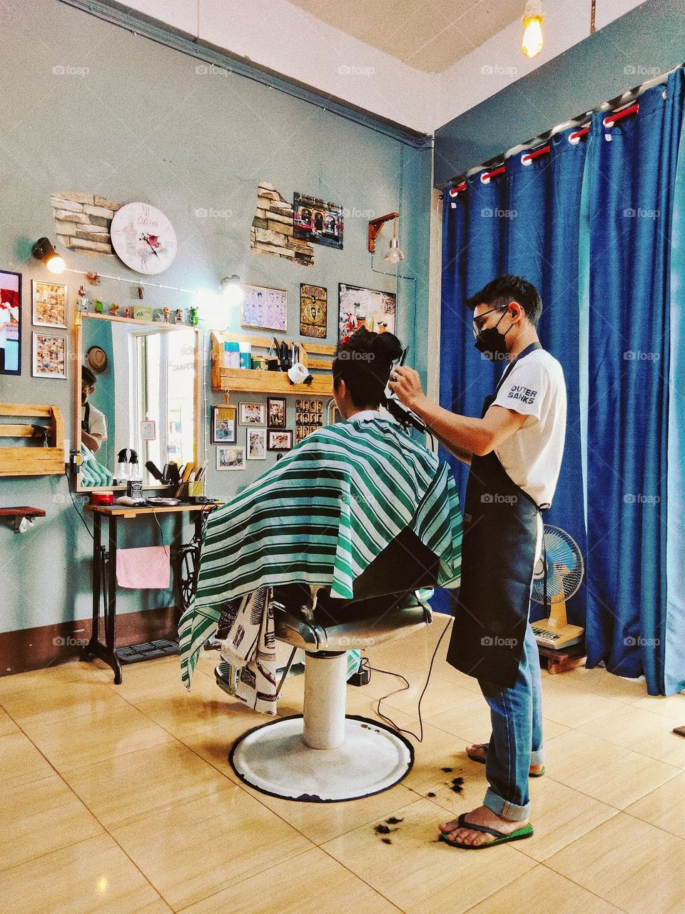 My Boy Friend and His Favorite Barber Shop.