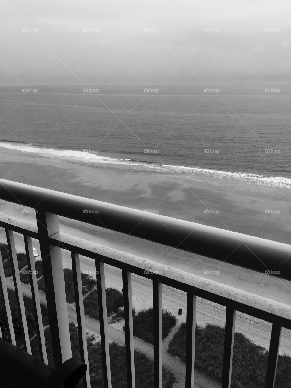 Beach balcony . A hotel at Myrtle Beach, SC
