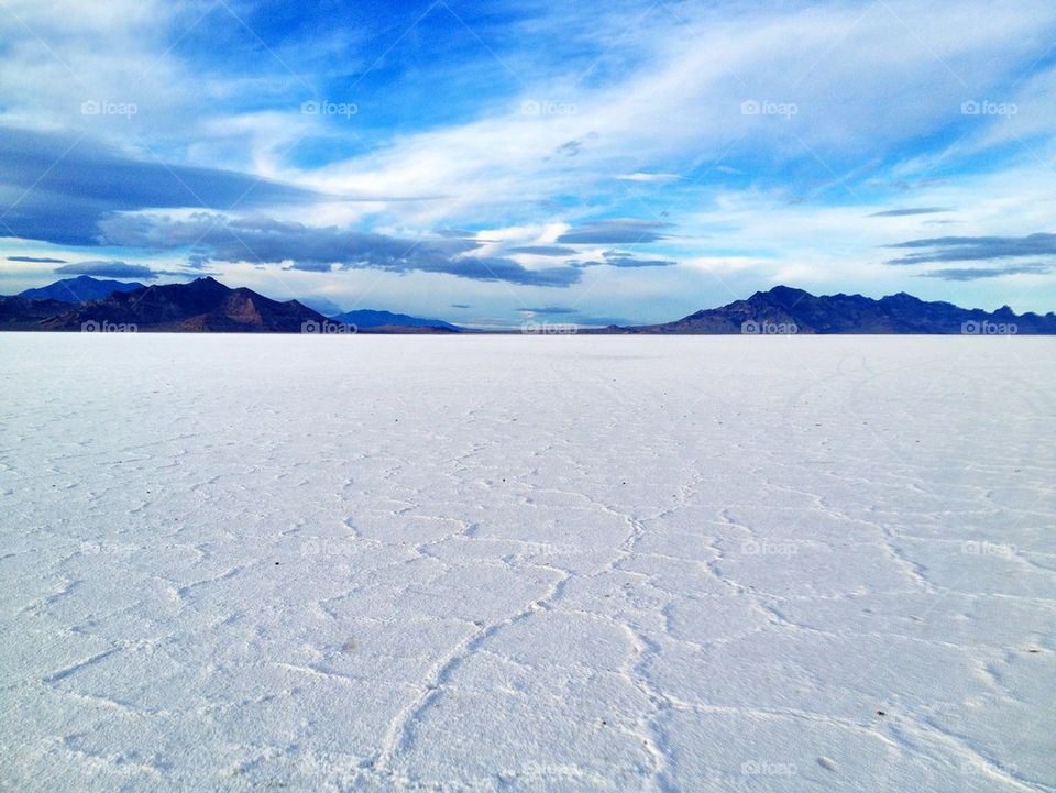 Salt flats near Bonneville UT. 