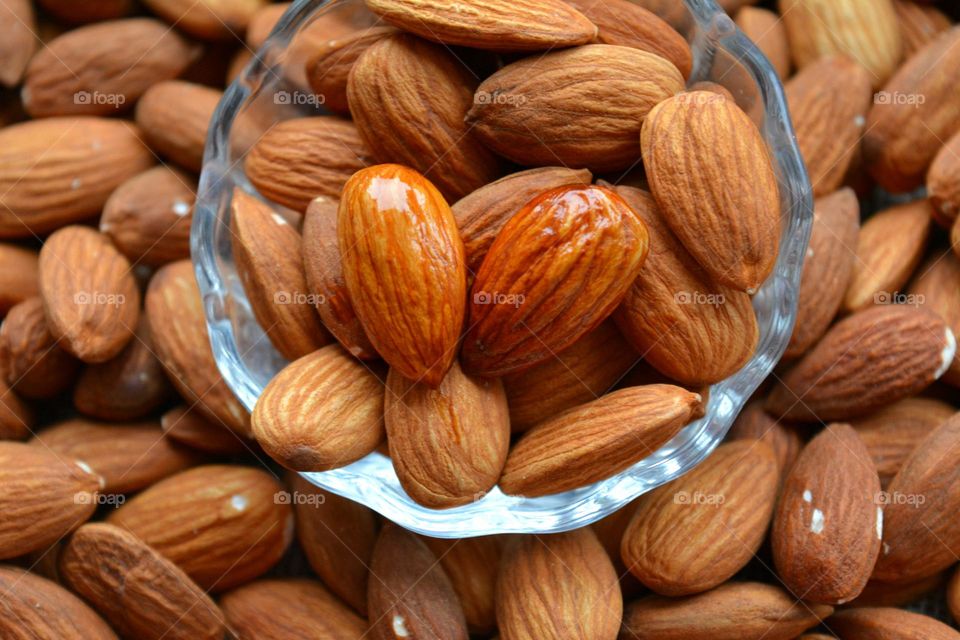 almonds close up