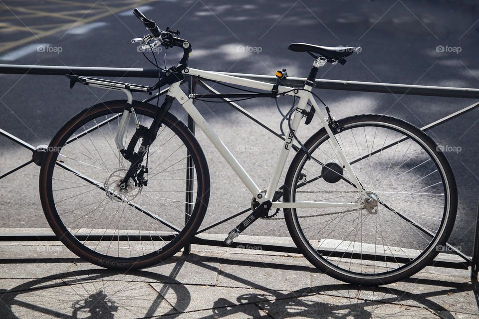 Bicycle parked on the street