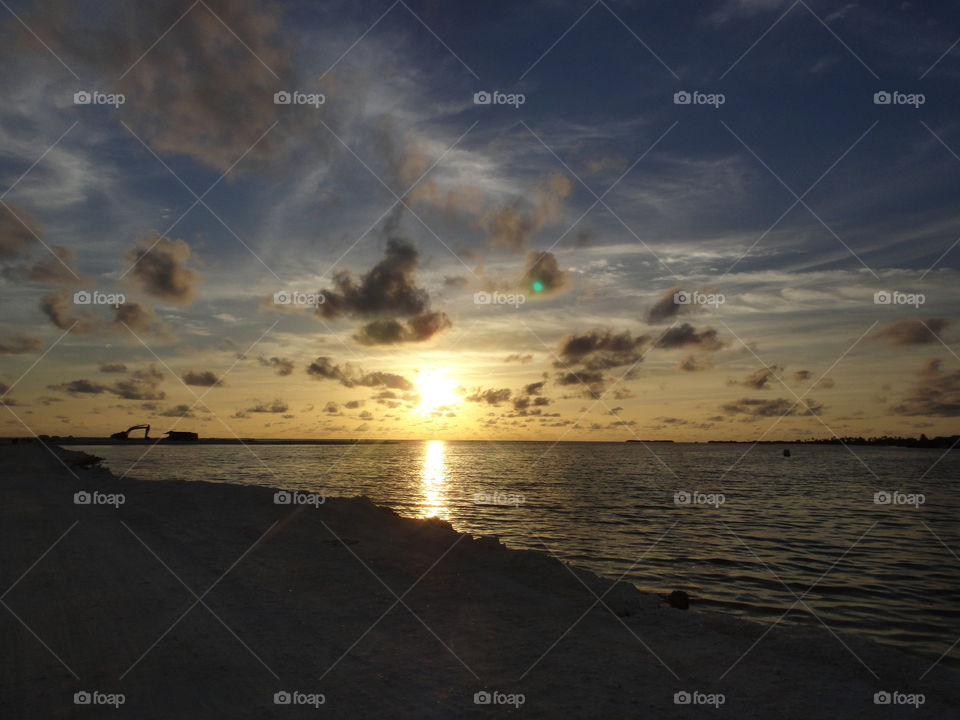 Sunset, Water, Beach, Dawn, Ocean