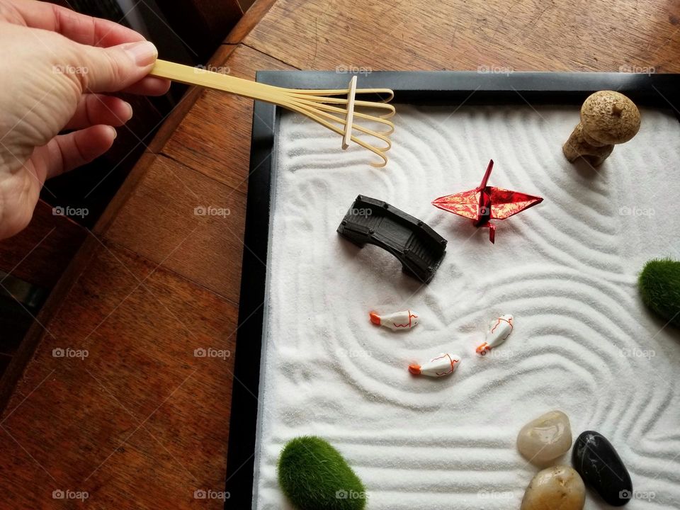 Raking a Zen Garden