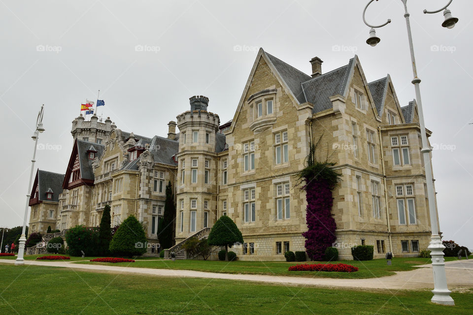 Magdalena Palace in the Magdalena peninsula is the site of International University Menéndez Pelayo and the most visited tourist attraction in Santander, Spain.
