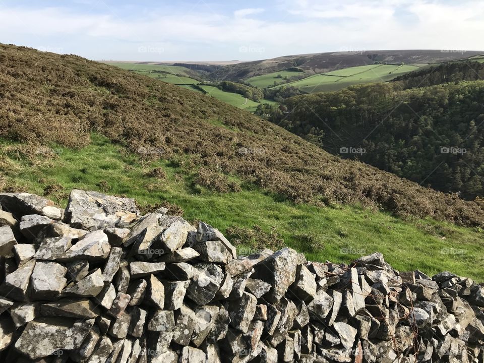 Countisbury on Exmoor, we must never forget the hard toiling folk went through to build walls like that 