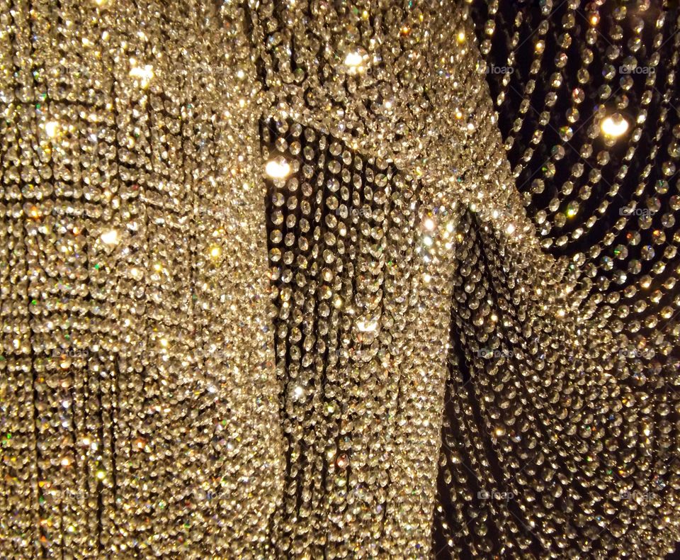 detalhe do lustre de cristal