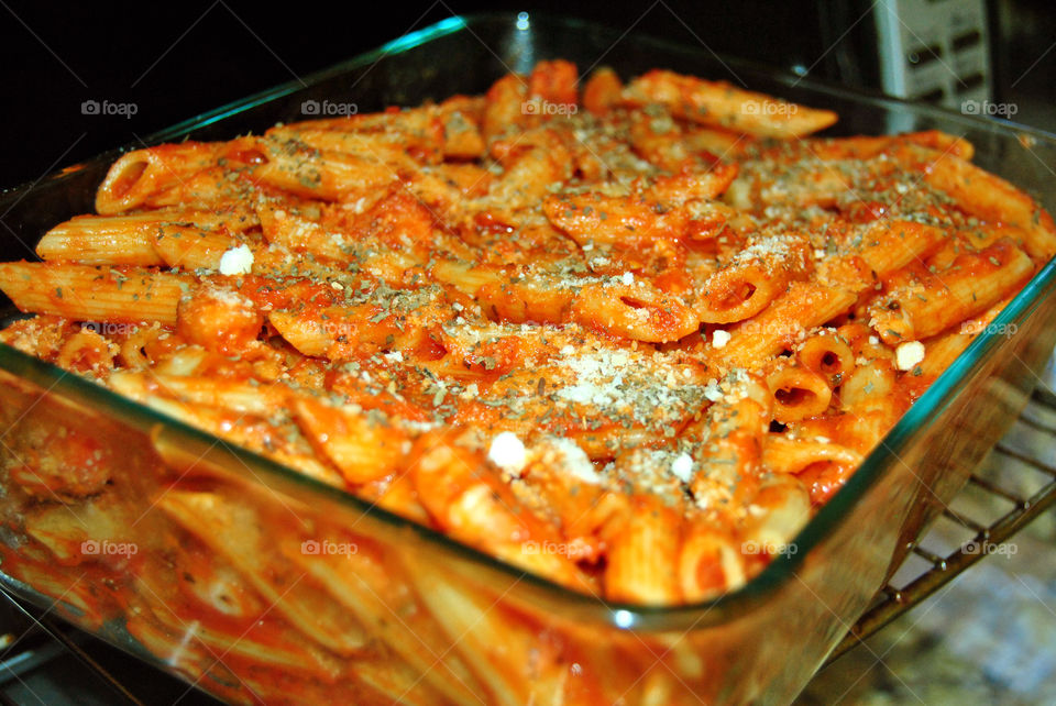 cooking, shrimp marinara penne pasta